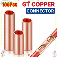 MOLIHA 100Pcs Wire Terminal Crimp, GT-1/1.5/2.5/4/6/10/16/25 Cable Connector Kit GT Copper Terminal 