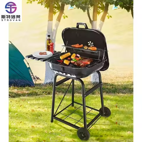 Professional Outdoor Products Set Built-in BBQ BBQ Pot Chinese Camping Folding Charcoal Rotary Fish 