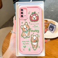 Casing hp for OPPO A74 A95 F19 F19s Reno 6 Lite Case Small dog apple Kasing good silicone material C
