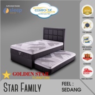 2in1 Set Twin kasur Anak 100/120 x 200 STAR FAMILY Comforta Spring Bed