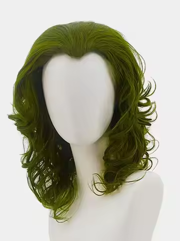 Joker Cosplay Green Wig for Men & Women - Perfect for Joker Costume & Clown Wig High Temperature Fib