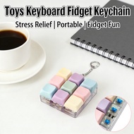 Toys Fidget Keychain Key Keyboard Stress Relief Party 9-key Keyboard Toys Fidget Keyboard Fidget Toy