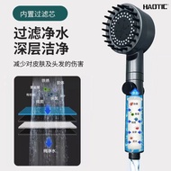 AT-🛫Supercharged Shower Head Filter Skin Care Shower Shower Head Massage Shower Head Set Gun Gray Shower Head Household