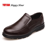 Genuine Leather Shoes Men Brand Footwear Non-slip Thick Sole Fashion Men 39;s Casual Shoes Male High Quality Cowhide Loafers K059