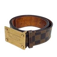 二手LOUIS VUITTONM6810 Santur Enventour Damier 皮帶，ブラウン