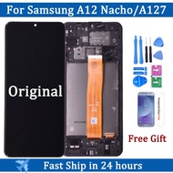 6.5"Original For Samsung Galaxy A12 Nacho A127 LCD with frame Touch Screen Digitizer LCD For Sa