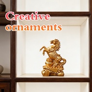 8cm feng shui Horse Statue PVC Golden Horse Statue Home Decoration Horse Statue Floating Wealth and 