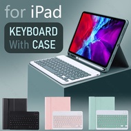 iPad 10.2 2019 2018 Pro 11 2020 9.7 keyboard case with apple pencil slot bluetooth stand cover