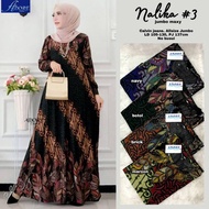 Gamis Jumbo Big Size Nalika 3 Maxy LD Stretchy Up to 130 cm Fit 4L
