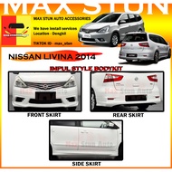 NISSAN LIVINA 2014 IMPUL FULL SET BODYKIT IP BUMPER SKIRT LIP FOR GRAND LIVINA FRONT SKRIT SIDE SKIR