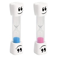 2 Smile 2-minute Hourglass Timers - Happy Face Hourglass Timer Concentration Assistance Timer