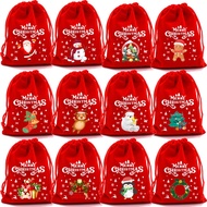 Christmas Red Flannel Gift Bag/Drawstring Drawstring Packaging Gift Bag/Drawstring Drawstring Bag/Safe Fruit Candy Gift Packaging Bag