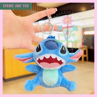 GANTUNGAN Spring And You - Bag Keychain Bag Charm Cartoon Doll Fluffy Lilo And Stitch