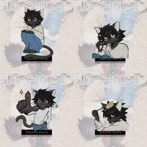 10CM Anime DEATH NOTE Acrylic Stand Keychain Model Cosplay Characters Ornament Accessories Goods Chr