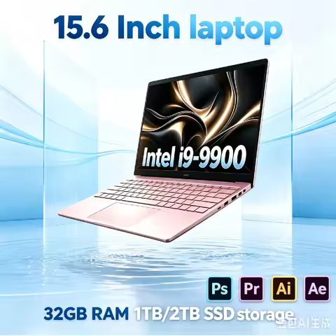 New Upgrade 15.6 Inch Light Ultra Slim Business Laptop Intel I9-9900 2TB Fast SSD Portable Notebook 