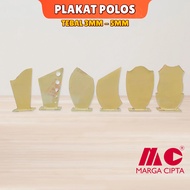 PLAIN PLAQUE ACRYLIC MATERIAL TROPHY STAND Acrylic Graduation Award 5MM thick