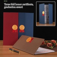 MABREM Award Certificate Holder, A4 Paper Envelope Diploma Cover, Exquisite Three-fold Page Gilding 