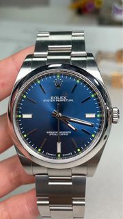 ✅靚狀態39MM ✅勞力士蠔式恆動系列 Rolex Oyster Perpetual 39 blue 114300  ✅ 🔵🔵藍面條字🔵🔵✅39MM✅ 實體交收🏠保證原裝正貨✅ 接受消費券-信用卡付款