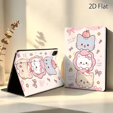 Cute Cat Stack Pink For Huawei MediaPad MatePad Pro Air 10.8 T5 T10S M3 M6 M5 C5e SE 11 11.5 Inch Ta