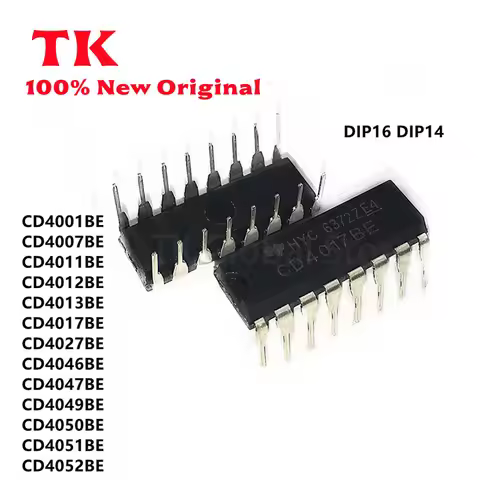 10Pcs CD4001 CD4007 CD4011 CD4012BE CD4013 CD4017 CD4027 CD4046 CD4047 CD4049 CD4050 CD4051 CD4052 D
