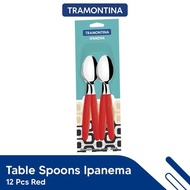Tramontina Spoons - 12Pcs Table Spoons Set Ipanema Red