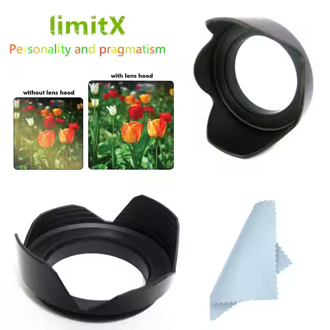 limitX 55mm Flower Lens Hood for Sony FDR-AXP55 FDR-AX40 FDR-AX43 FDR-AX53 FDR-AX55 AX40 AX43 AX53 A