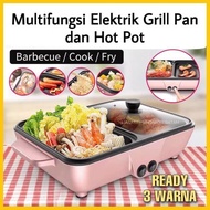 2in1 Bbq Hotpot Electric Shabu Steamboat Suki Electric Grill Pan