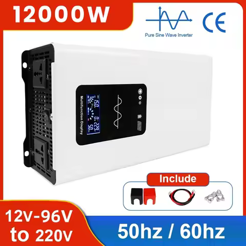 12000W Inverter 24V 220V Pure Sine Wave DC 12V 48V 96V To AC 220V 240W Converter Solar Car Power Inv