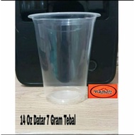 14 OZ FLAT Plastic CUP 7 Grams (M CUP) 1 roll 50 pcs