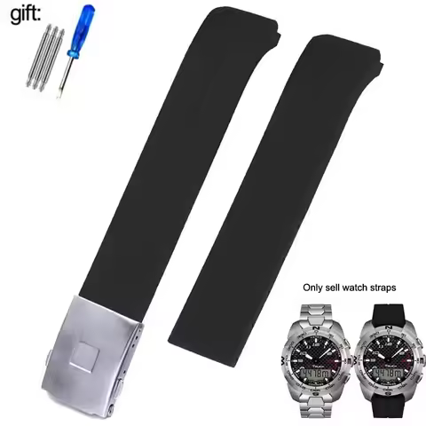 Silicone strap For Tissot 1853 Tengzhi T-Touch original T013 rubber watch band T047T081T33 Men's Bra