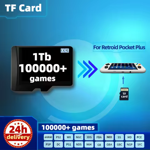 TF Game Card Retroid Pocket 3 Plus Flip Memory 1T All Emulator Pre-installed Retro Games PS2 PSP por