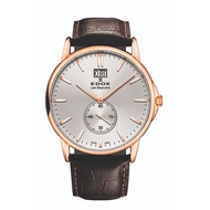 Edox Les Bemont Small Seconds Watch white/rosegold/brown ED64012-37R-AIR