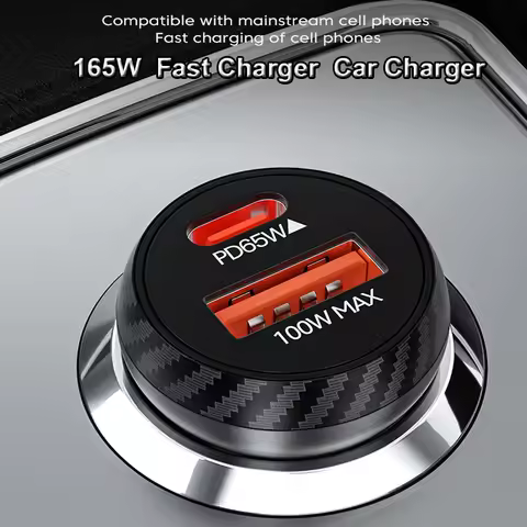 PD65W USB-A USB C Car Charger for iPhone 16 15 14 13 12 11 Pro Max Plus Samsung Galaxy S24 S23 S22 U