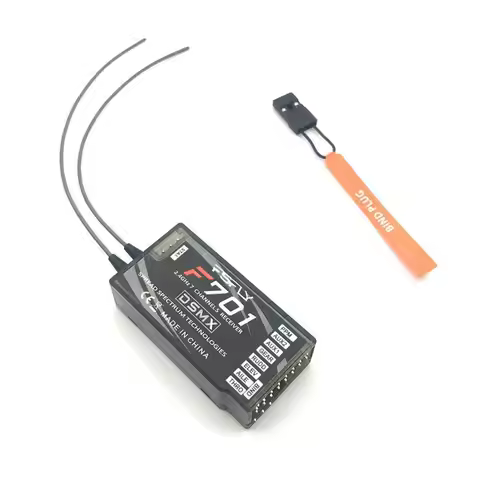 F701 2.4GHz 7CH Ultra Long Range PPM DSMX/DSM2 RC Receiver for JR Spektrum DX6I DX7 DX9 Transmitter 