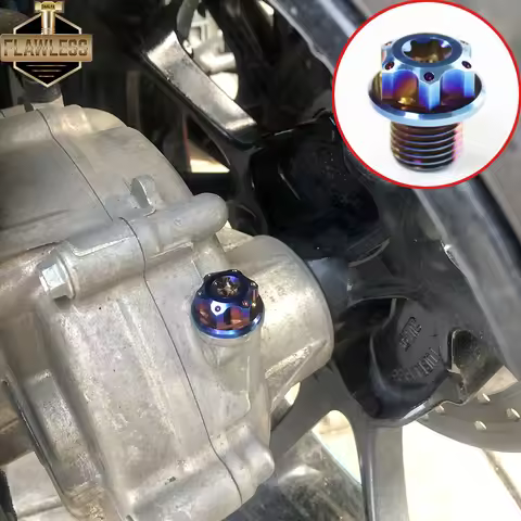 FLAWLESSTI M12 M14x1.5 Pitch Gr5 Titanium Bolt Gear Oil Inject Engine Oil Bleeder Bolts For Yamaha X