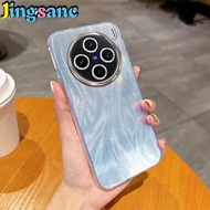 Jingsanc Sang Trọng Laser Lông Ốp điện thoại cho Vivo X100 Pro 5G/Vivo X100S Pro Vỏ Bảo Vệ Ống Kính