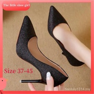 Plus-size heels 37-45 size oversized high heels 44 sequined single shoes stiletto 42