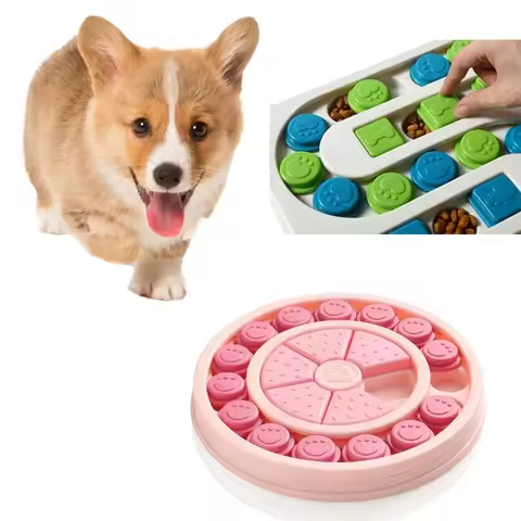 Dog Puzzle Toys Slow Feeder Interactive Increase Puppy IQ Food Dispenser Slowly Eating NonSlip Bowl