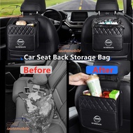 Leather Car Seat Back Organizer Car Storage Bag Car Interior Accessories For Nissan Almera Serena Grand Livina Sylphy Frontier Sentra GTR Navara Teana JUKE