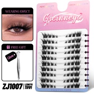 GROINNEYA lashes clusters False Eyelash Clusters Extensions Individual Lashes Cluster Natural DIY Ey