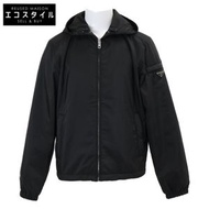 二手 Prada Re-nylon 拉鍊夾克 (SGM242)，三角形標誌，L 碼，2015 年製造，狀況極佳，正品日本製造。