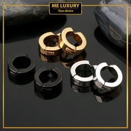 Clip Earrings Men Earrings Korean Anting Anting Lelaki Stud Earrings Emas Korea  916 Emas Bangkok 916 男士耳环 男耳环 韩国耳环