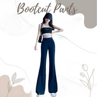 KGT Bamboo Slack Bootcut Tulang P2 Plus Size 230GSM L - 8XL Ladies Bootcut Tulang Seluar Getah Panja