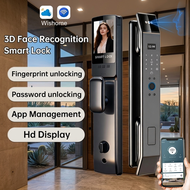 Wishome App 3D Face Palmprint Smart Door Lock Remote Digital Lock Aluminum Alloy 6068 Mortise Heavy 