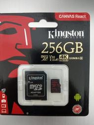 金士頓 Kingston Canvas React microSDXC 256GB 記憶卡