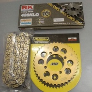 RK428Oring gold Y125Z-RXz Lc135 chain kit
