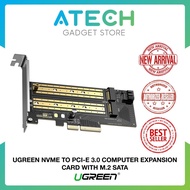 UGREEN NVME TO PCI-E 3.0 COMPUTER EXPANSION CARD WITH M.2 SATA/IN M.2 M-KEY, M.2 B-KEY/OUT PCI-E 3.0
