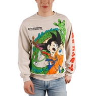 Bioworld Dragon Ball Z Goku Shenron Oversize Print on Mineral Wash Tofu Sweatshirt