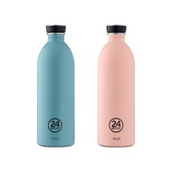 Italy 24Bottles Lightweight Cold Water Bottle 1,000ml-Mist Gray Blue/Dry Rose