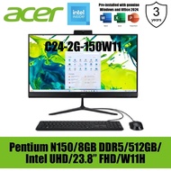 Acer Aspire C24-2G-150W11 All-In-One PC (N150/8GB/512GB/23.8" FHD/W11H+Office Home 2024)